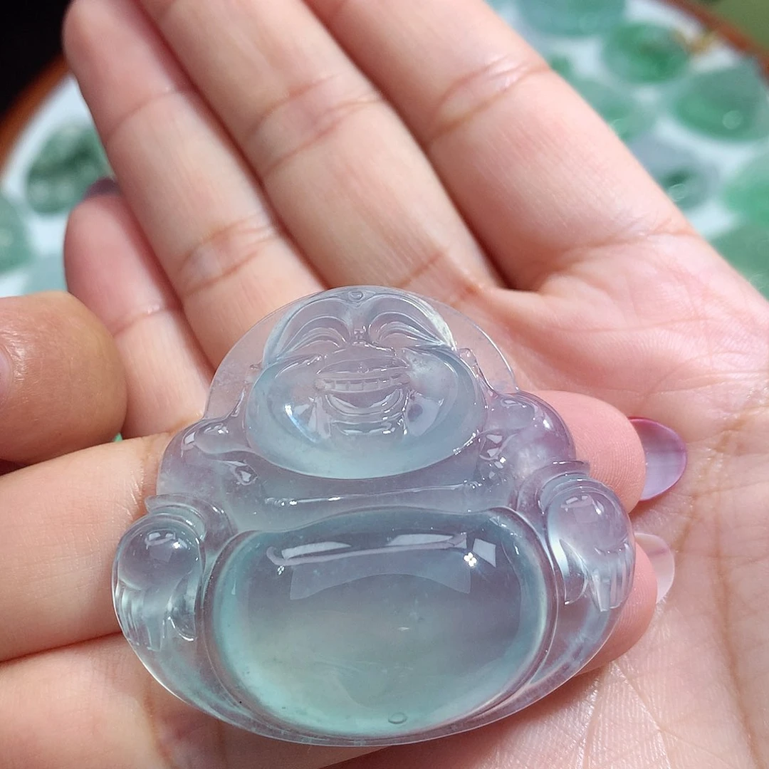 ****菜翡翠未镶嵌颈饰佛公
