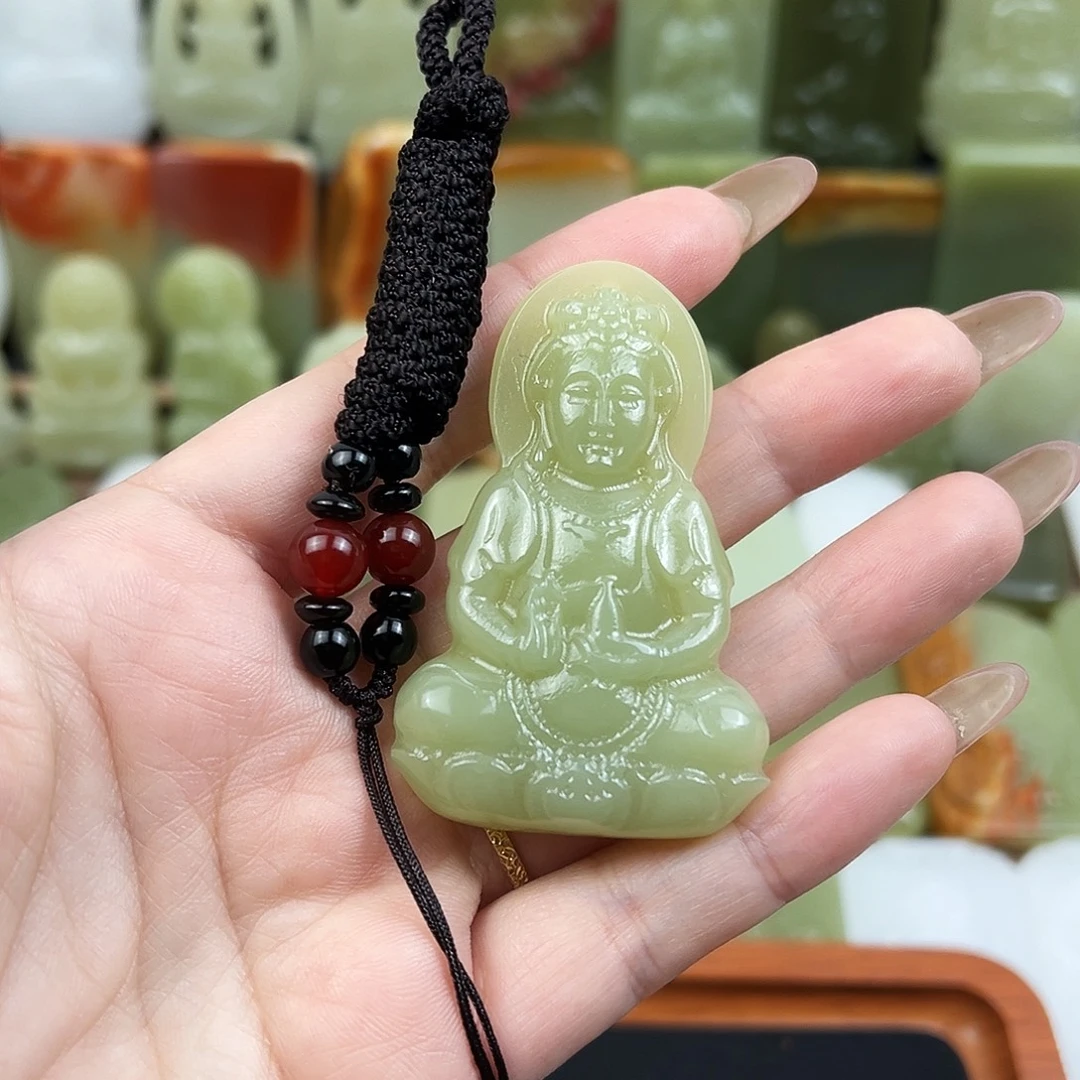 翠绿色立体观音菩萨
