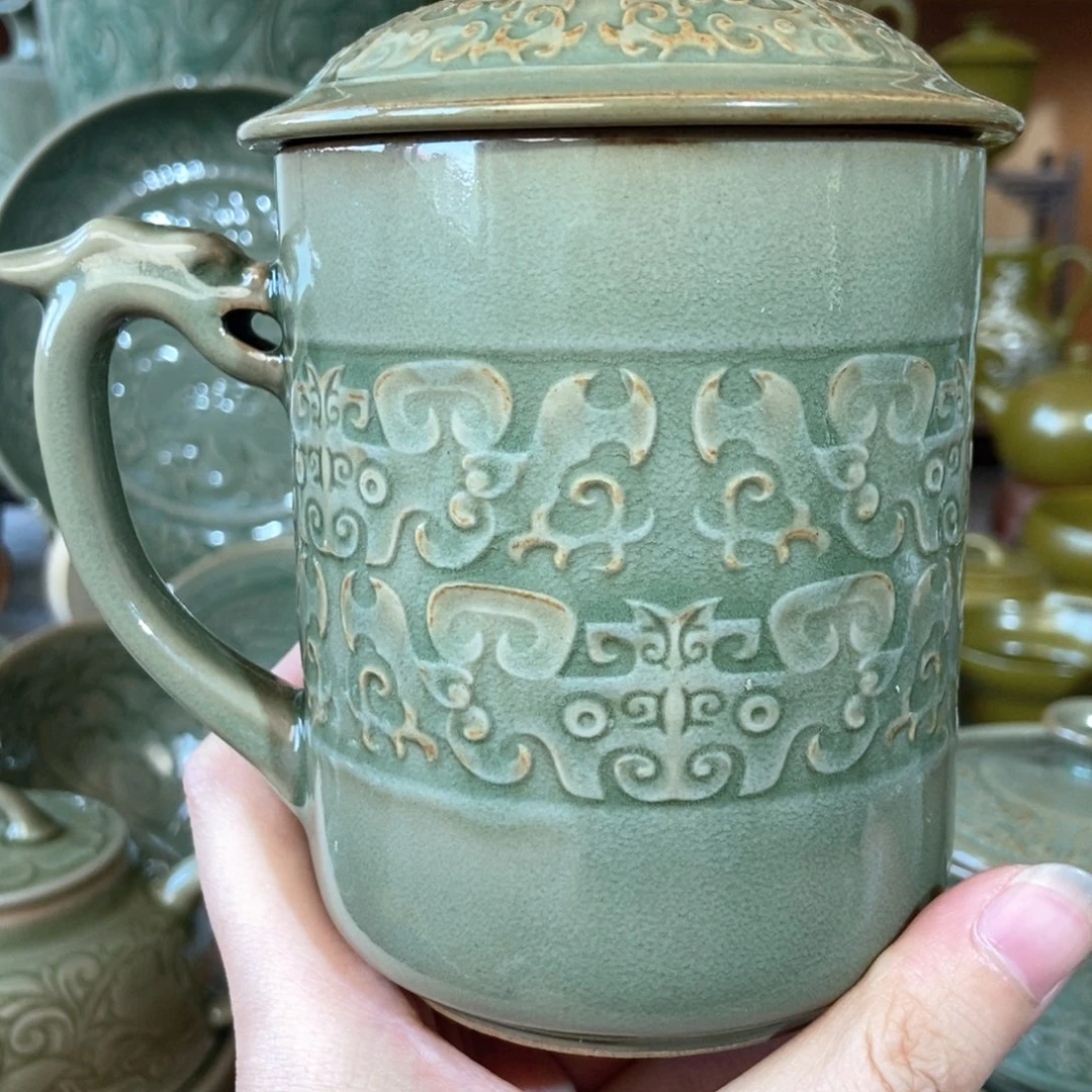 瓷片纯手工拉胚办公杯微瑕福利哈哈哈哈