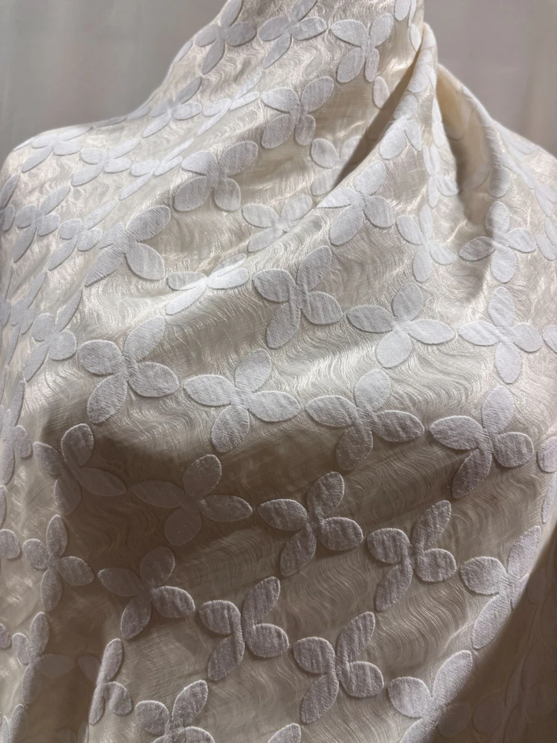 【重工四叶草】提花面料旗袍中式衬衫连衣裙阔腿裤布料