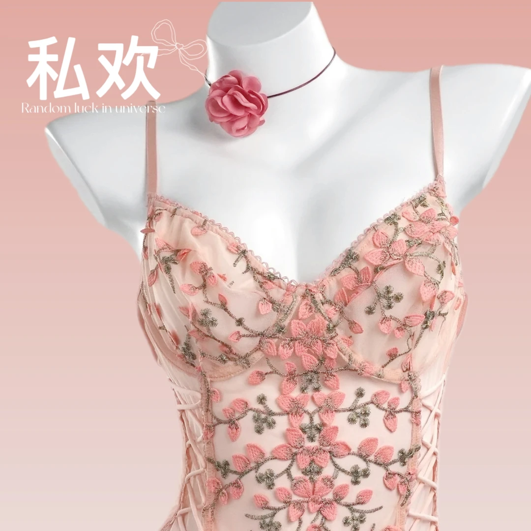 公主日记（80-200斤）大码碎花性感吊带新款女士睡裙