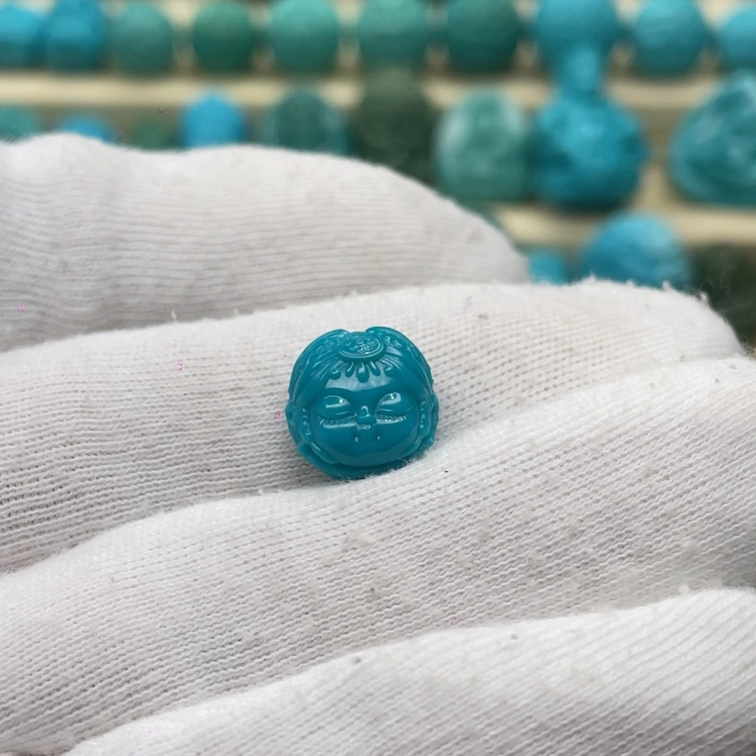 绿松石未镶嵌颈饰卡11.5-12-7.8