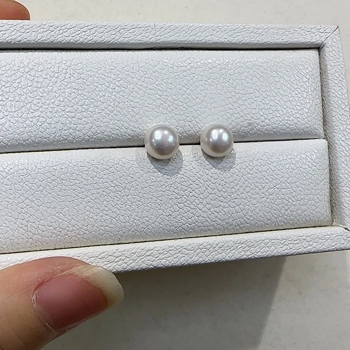 淡水珍珠耳饰银S925镶嵌