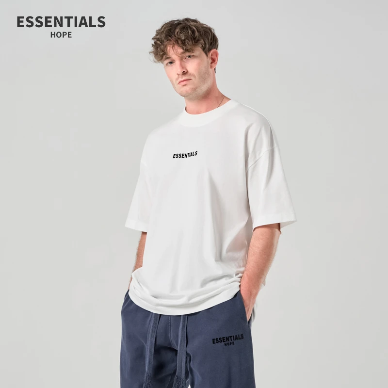 ESSENTIALS HOPE2025新款男士短袖t恤夏季高级感短T百搭男装上衣