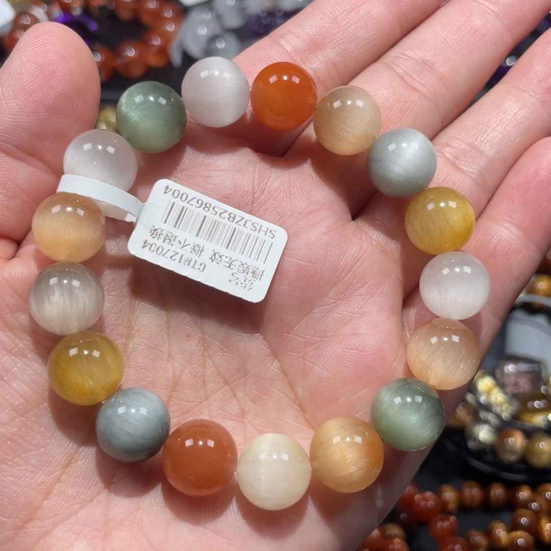 手链未镶嵌水晶彩兔毛12mm左右