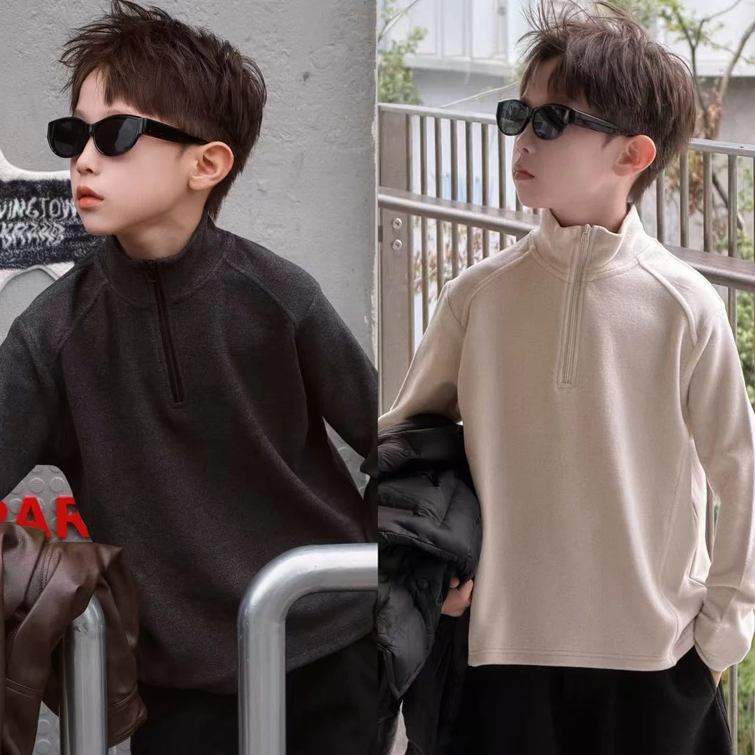 现货 CHU YAO 【暖酷捕手】秋冬季儿童休闲韩版长袖自发热打底衫