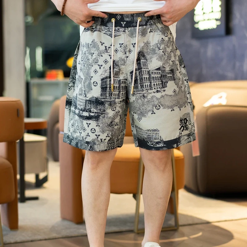 2025新款短裤男士夏季时尚潮流行休闲百搭精神高端痞帅五分沙滩裤