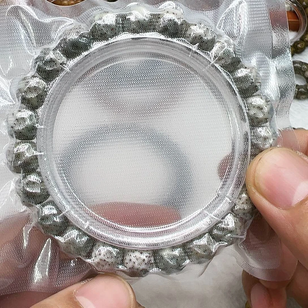 星月菩提手串80卓越糯冰绿石玉星月菩提单圈无相10