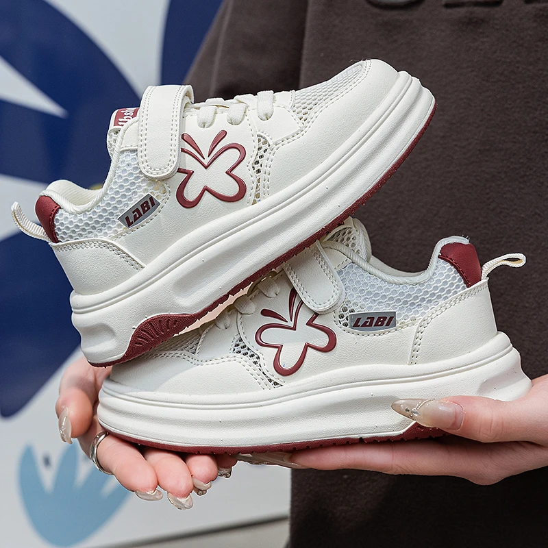 蜡比小星潮童单网透气板鞋2025夏季新款童鞋软底休闲鞋小女孩网鞋