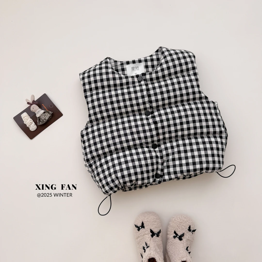 【现货】星范童装2025年冬装新款女童加厚夹棉马甲外套254-XF-54020