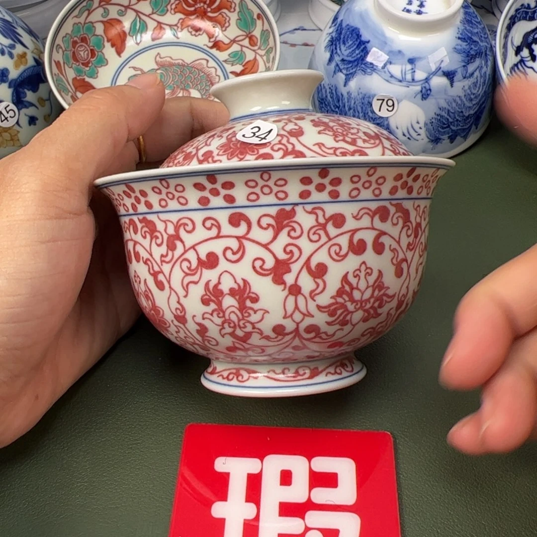 陶瓷景德镇纯手工纯手绘茶具木木34