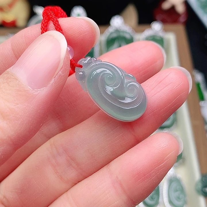 颈饰银S925镶嵌翡翠吊坠