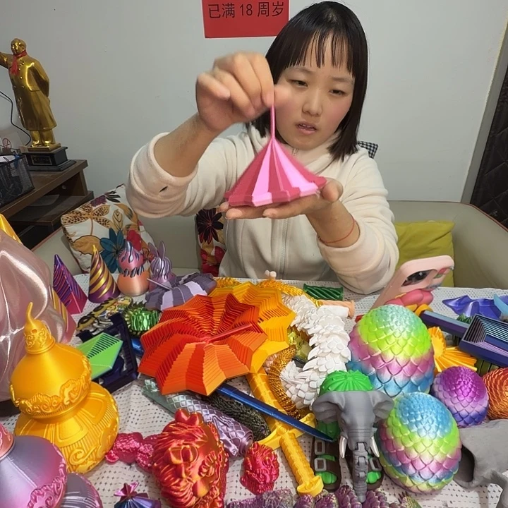 小尺寸萝卜塔3d打印带把手