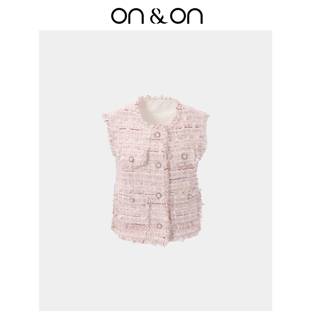 ON&ON/安乃安25年早春法式高级重工气质小香马甲外套N4SW56336