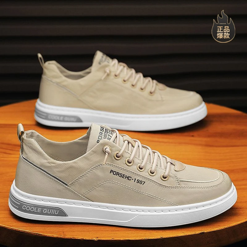 断码男鞋冬季透气2025新款薄款防臭运动休闲帆布一脚蹬平板鞋工作