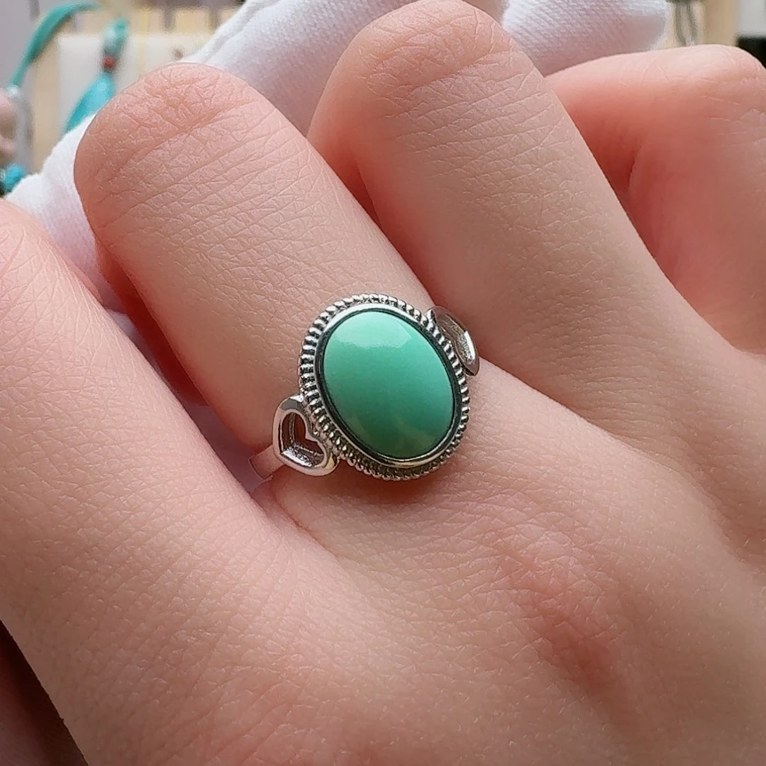 绿松石珠宝奇石银S925镶嵌