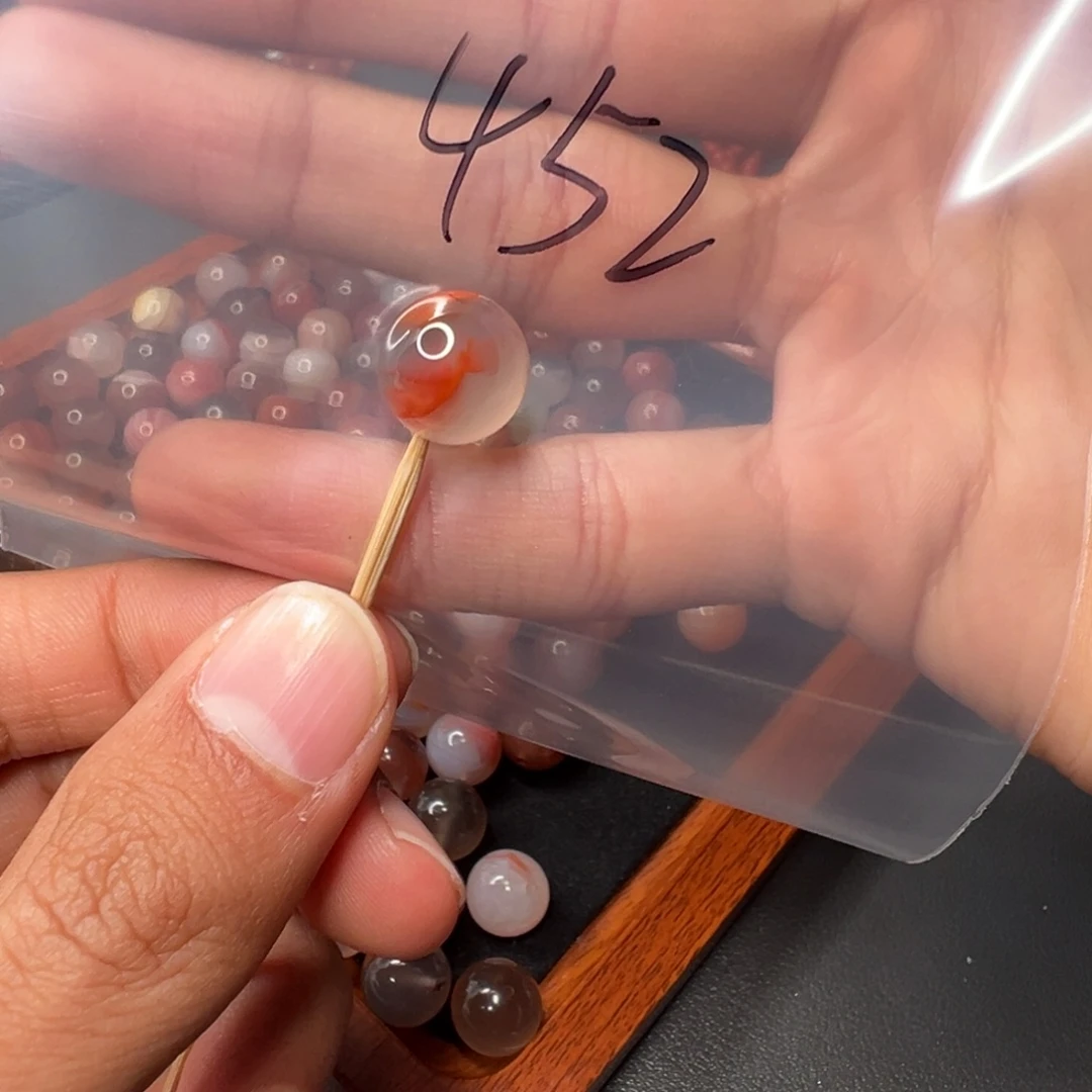 南红玛瑙未镶嵌452号南红单珠12+