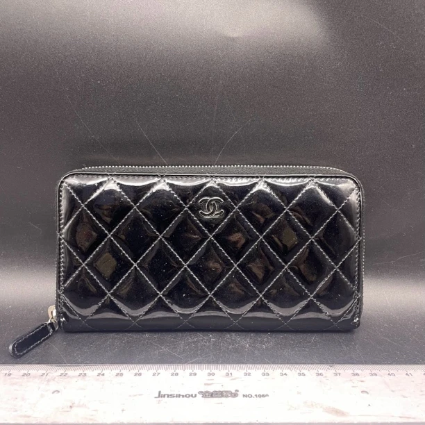 95新 Chanel/香奈儿 黑色手拿钱包/14118
