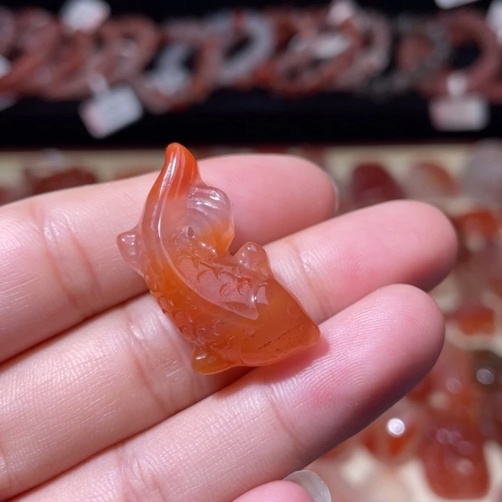 南红玛瑙金鱼配饰28+未镶嵌2307