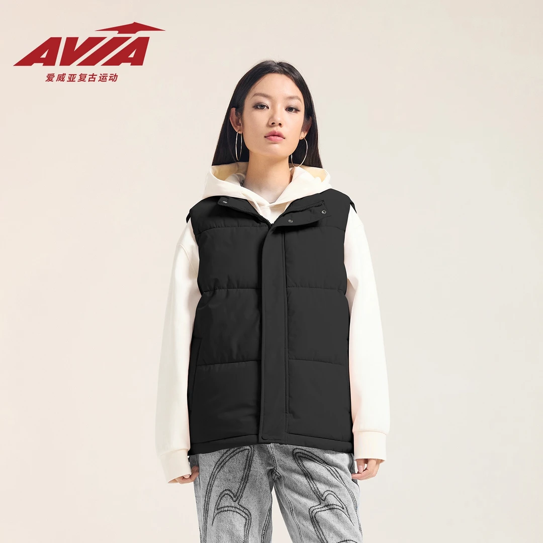 AVIA爱威亚立领马甲2025款男女秋冬季外穿潮流宽松马甲
