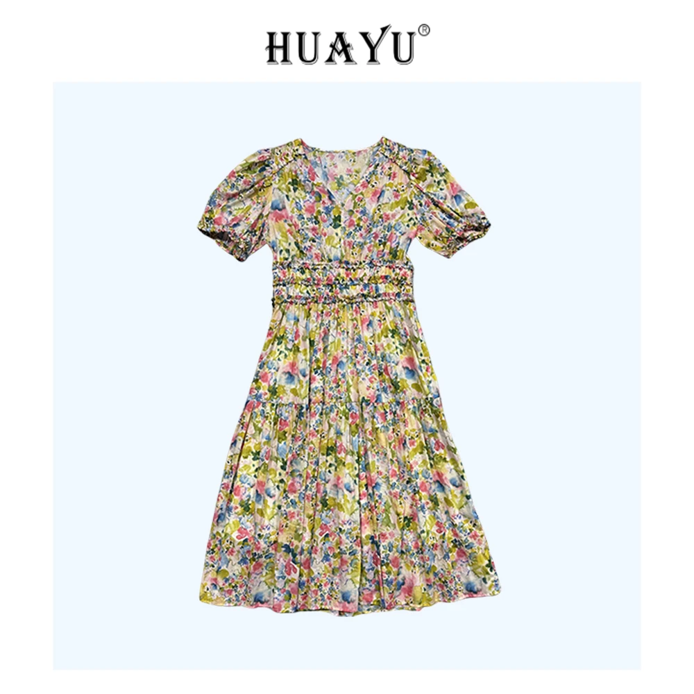 2025春夏新款仙女风碎花连衣裙HS36326