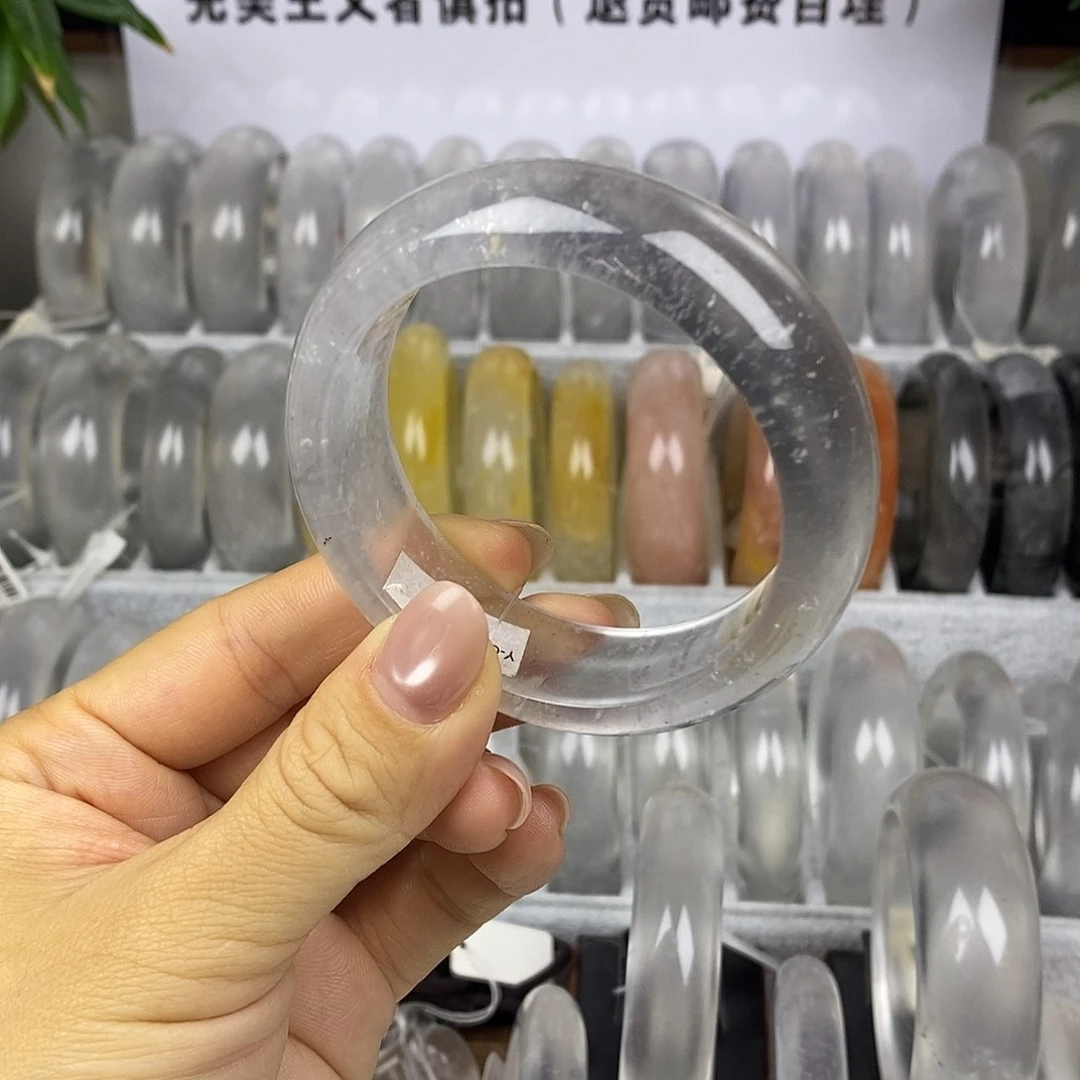 石英质玉未镶嵌手镯54半冰半雪1696