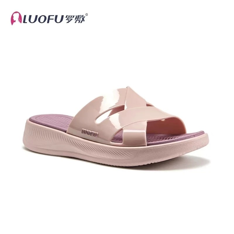 罗敷LUOFU拖鞋女夏外穿时尚软底防滑厚底外出室内女士凉拖不臭脚