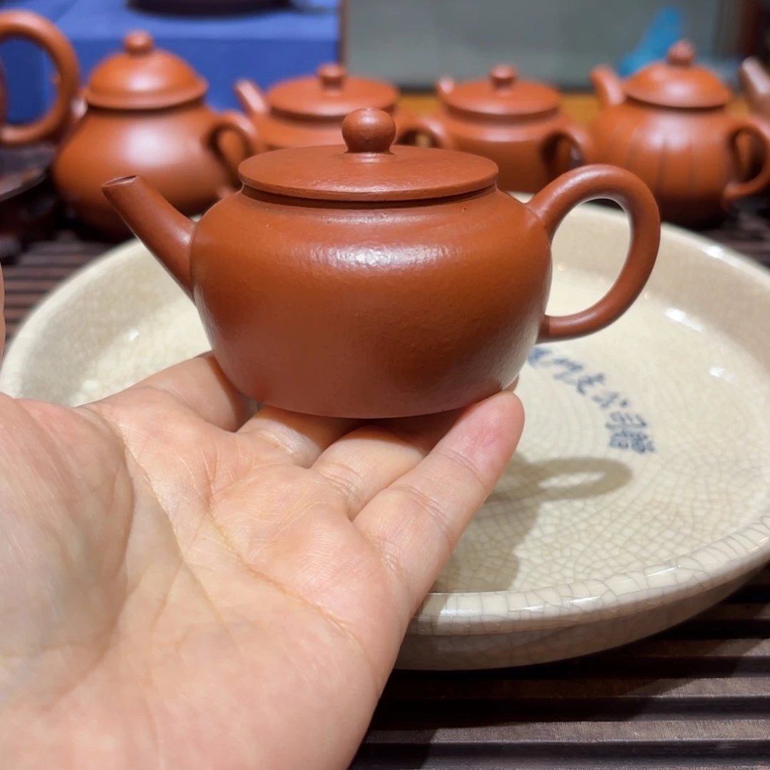 L***O茶壶紫砂紫砂壶九十年代全手朱泥德钟90cc