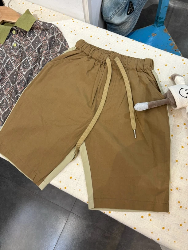 中裤棉布拼色（实110