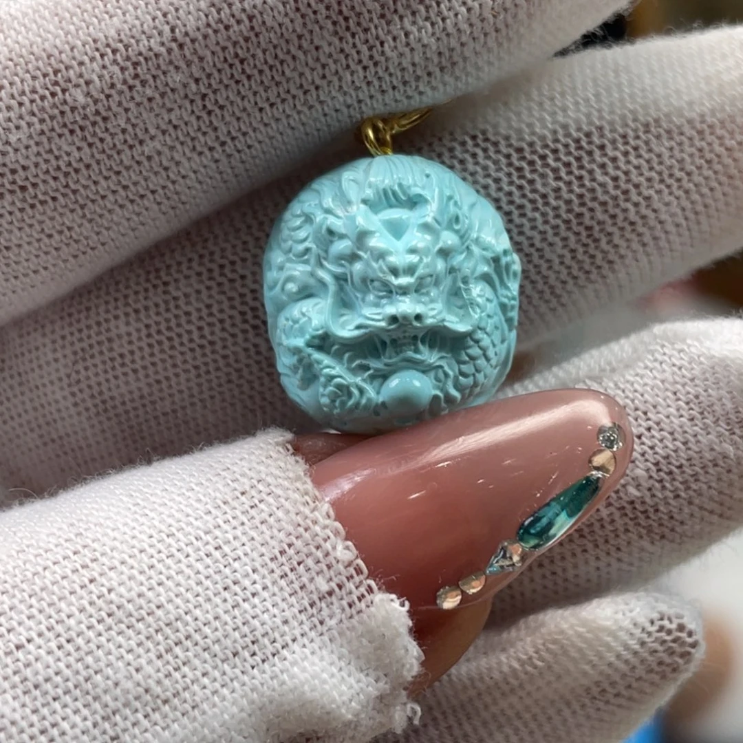 宁****绿松石未镶嵌挂件