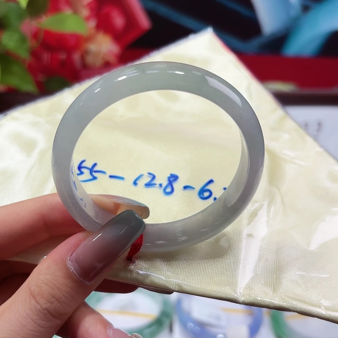 翡翠手镯未镶嵌天然缅甸翡翠A货手镯 15