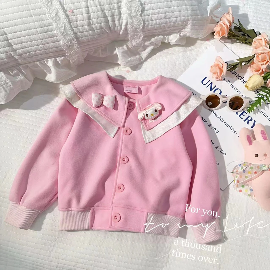 汤圆家童装2025新款双层卡通领甜美百搭外套 XA-858