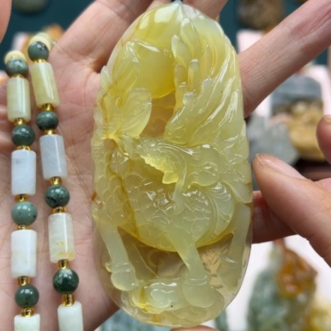 岫玉挂件未镶嵌挂件