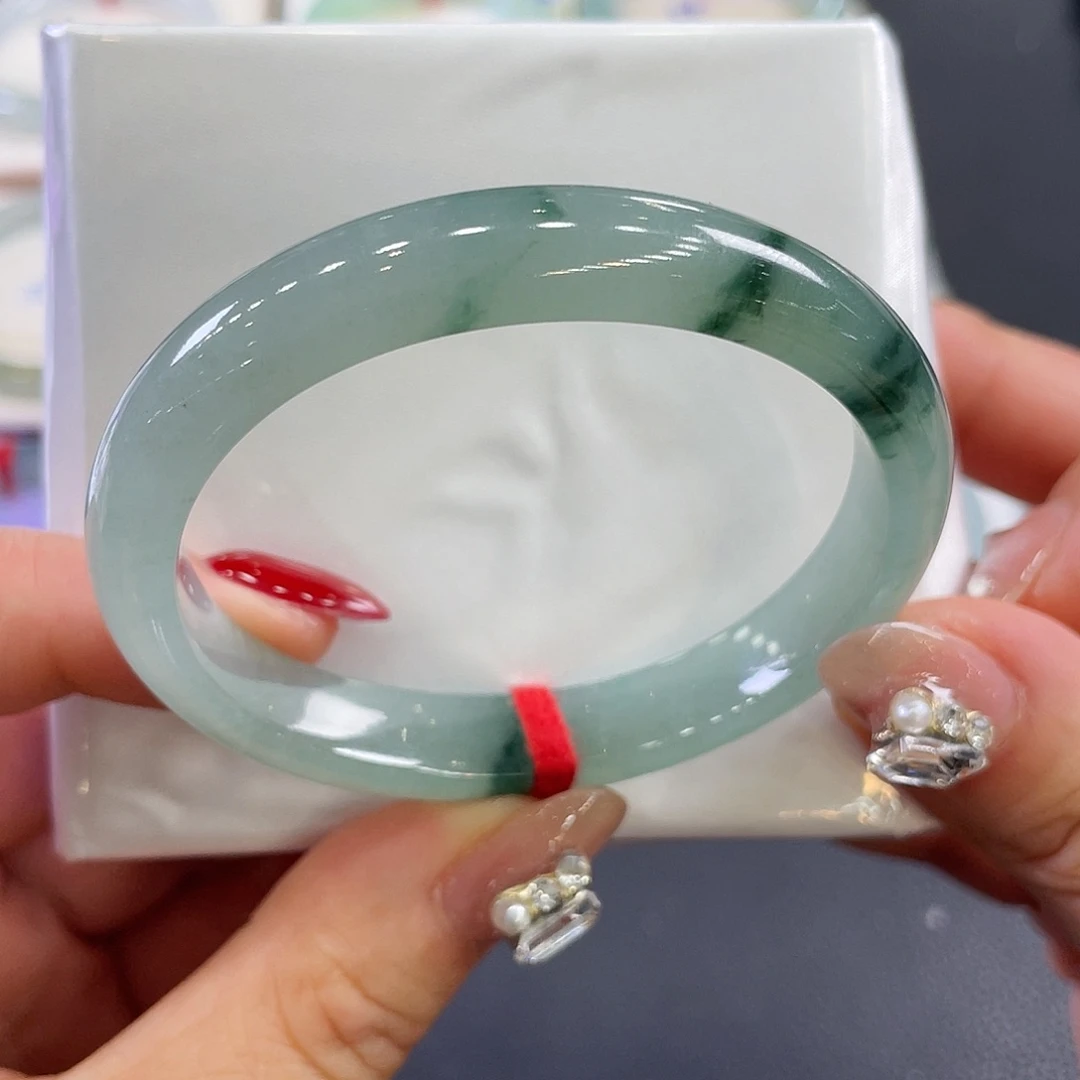 未镶嵌手镯翡翠冰胶飘花贵妃54 新手必冲