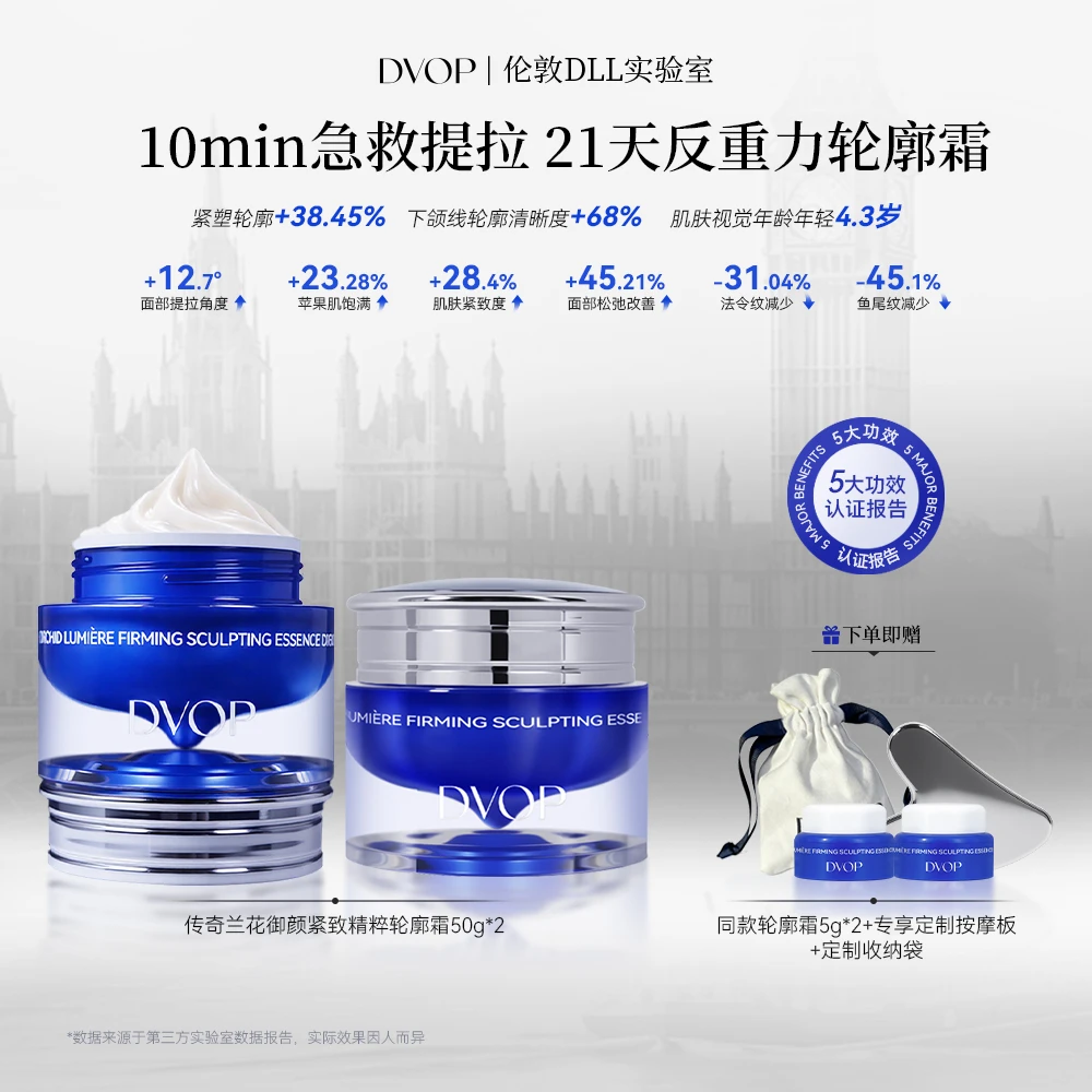 DVOP轮廓霜急救提拉反重力修护舒缓补水保湿抗皱紧致紧致面霜