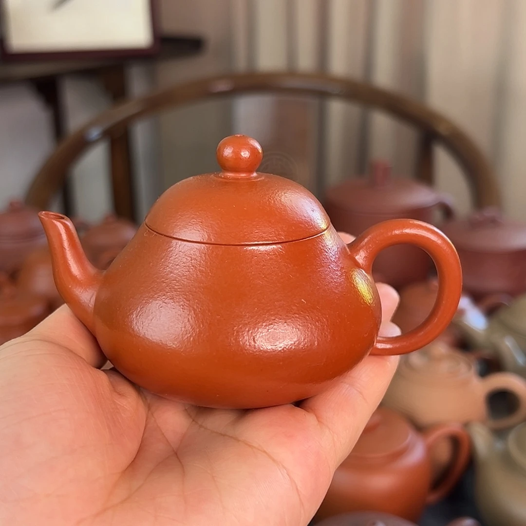 茶壶紫砂朱泥梨形110左右
