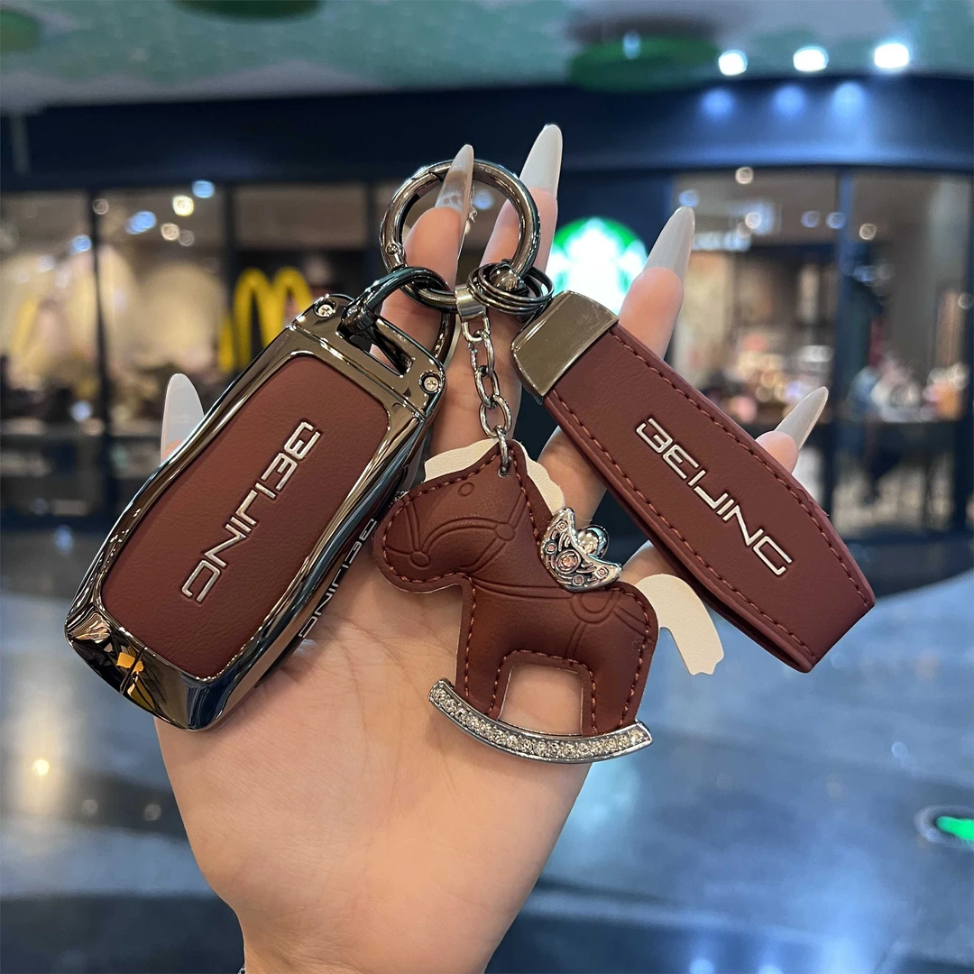 26款北京bj40钥匙套新bj30北汽x7魔方BJ60增程版eu7雷霆80壳扣eu5