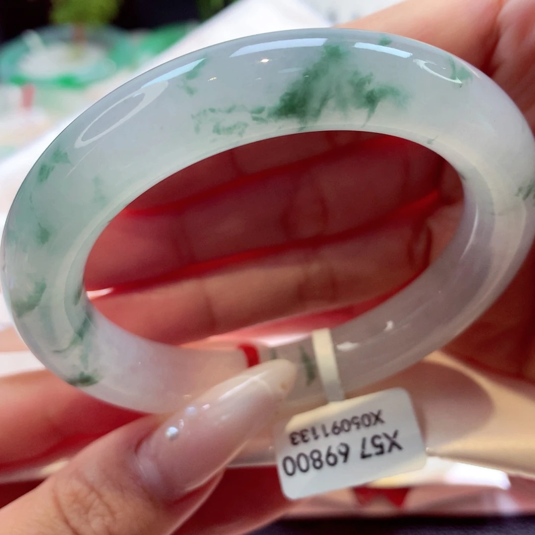 未镶嵌手镯翡翠圆条1号66