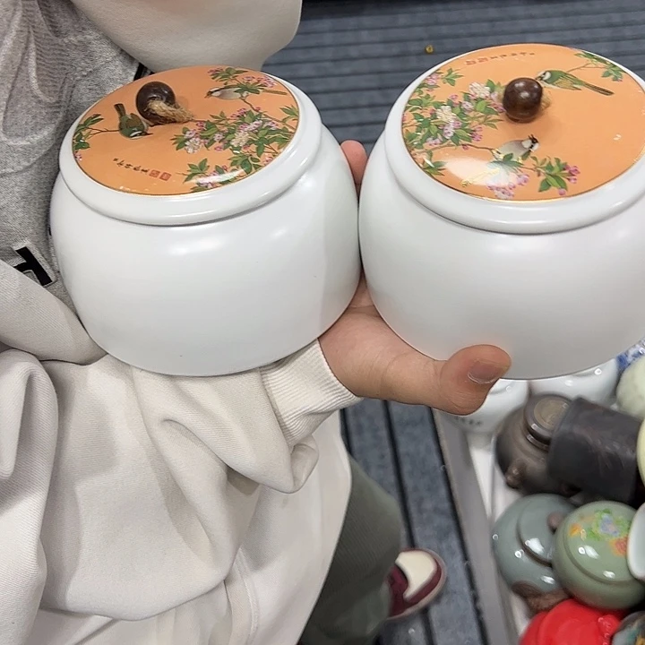 茶叶罐陶瓷家用储物罐瑕疵福利品介意勿拍