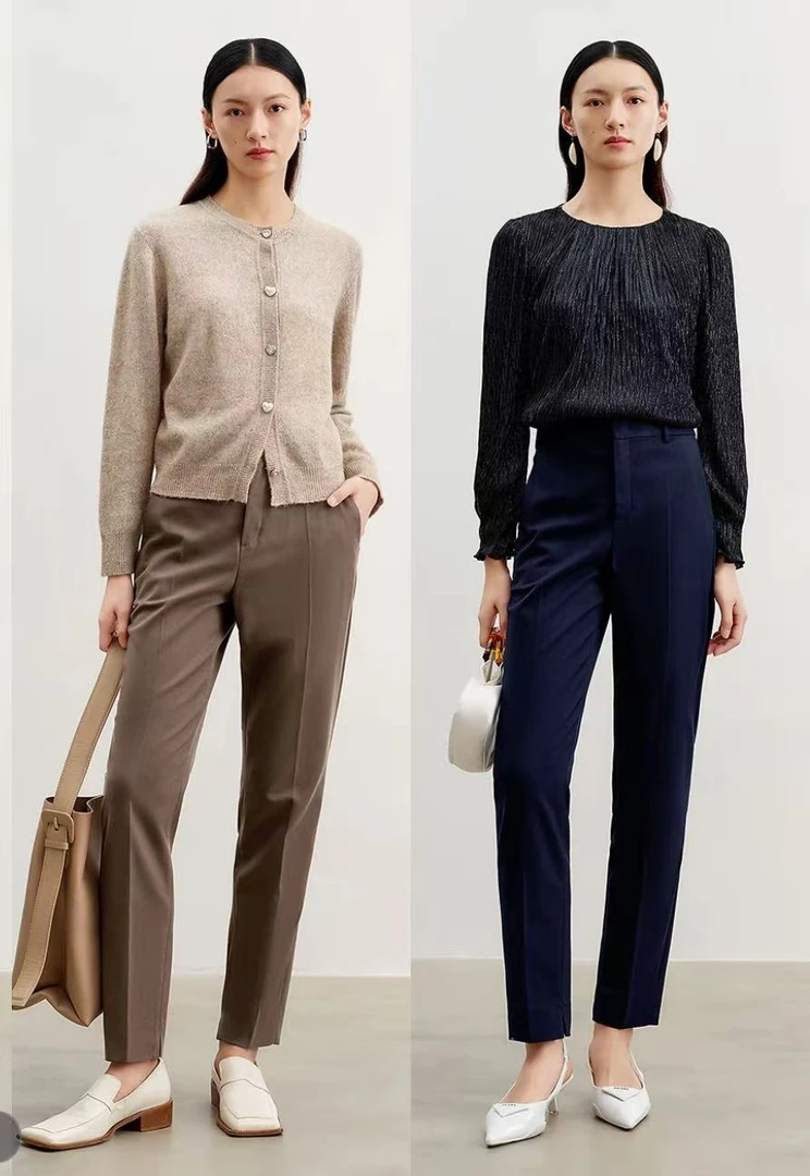 （韩货）西装裤女高级感高腰显瘦加绒款K1911