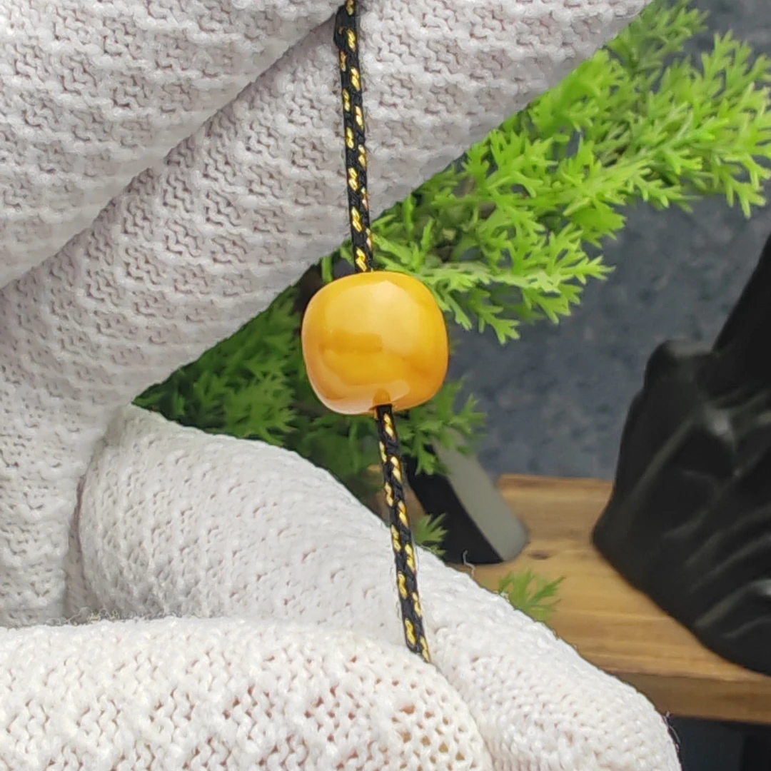 天然原矿，鸡油黄蜜蜡，10mm老型