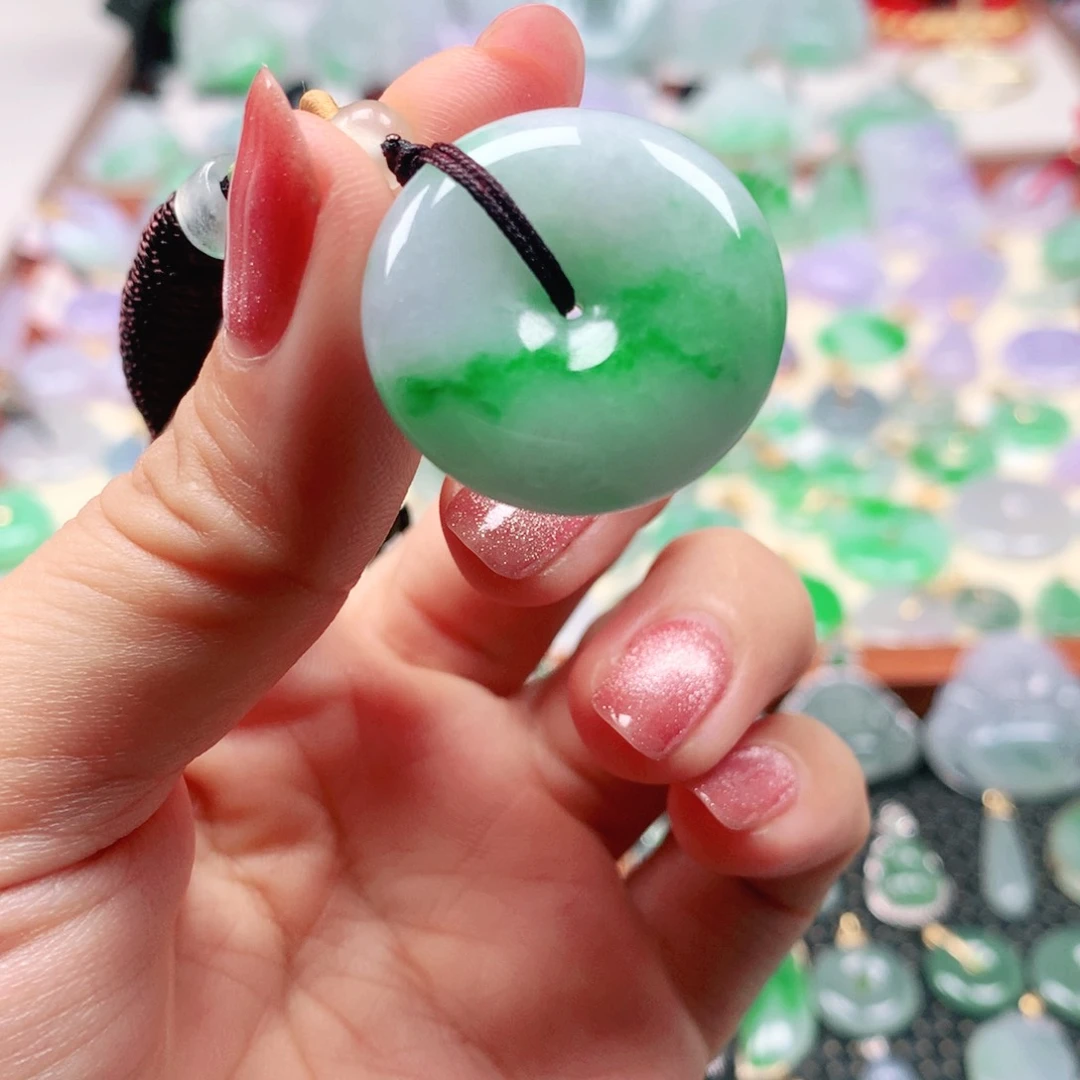 翡翠未镶嵌吊坠(不含链)小*