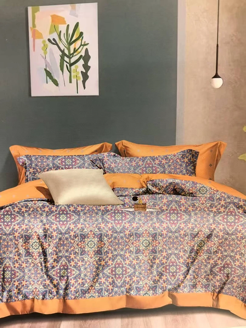 锡林家纺全棉印花亲简约肤四件套