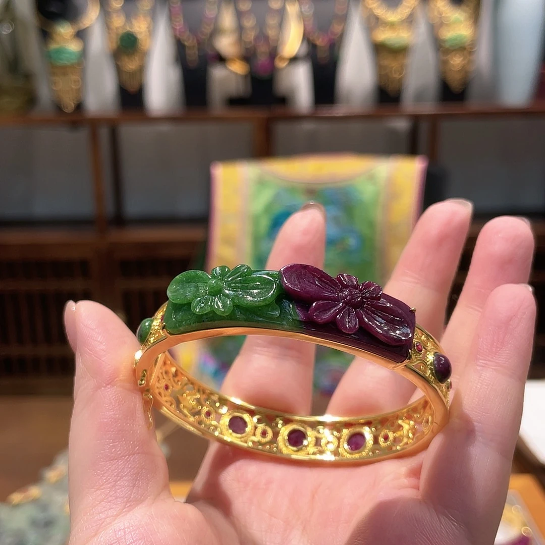 锦纶非金属手镯红宝