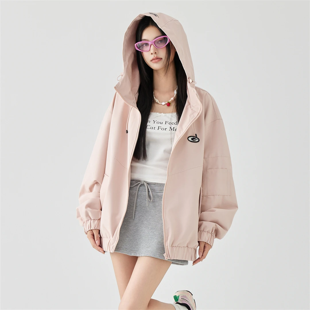 GOLFCROSS情侣款宽松连帽夹克春季新款户外运动休闲设计感外套
