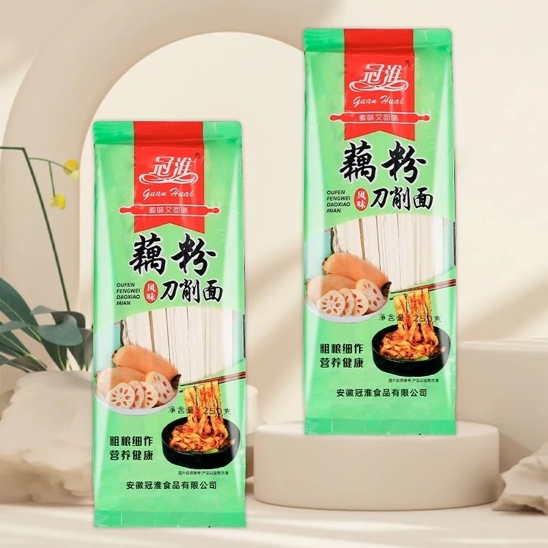冠淮藕粉刀削面250g袋装油泼拌面宽面挂面早餐营养面条口感劲道