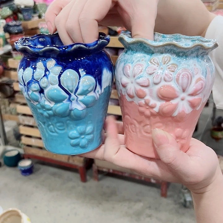 有孔.凑单10元陶瓷花盆发货！