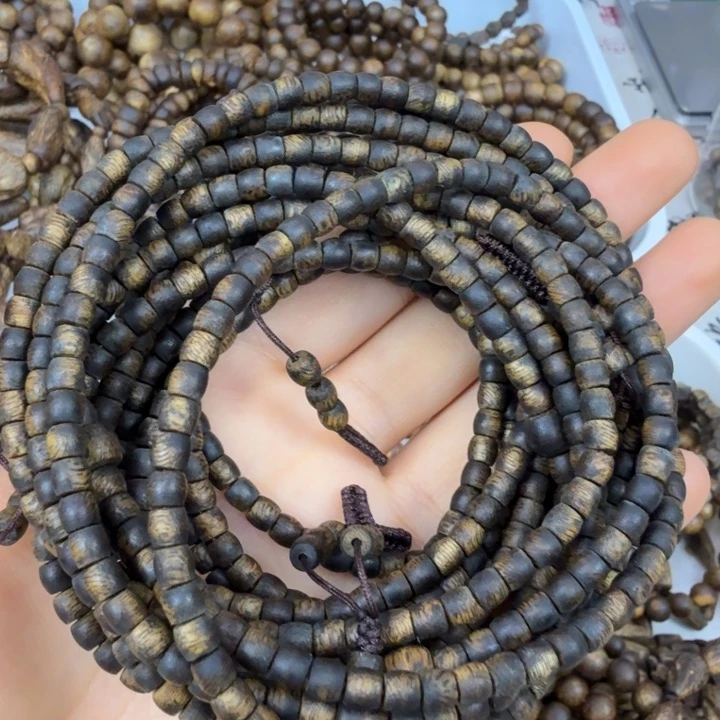 沉香手串沉香绿奇楠鼓珠多圈九九分节油多样性发其一
