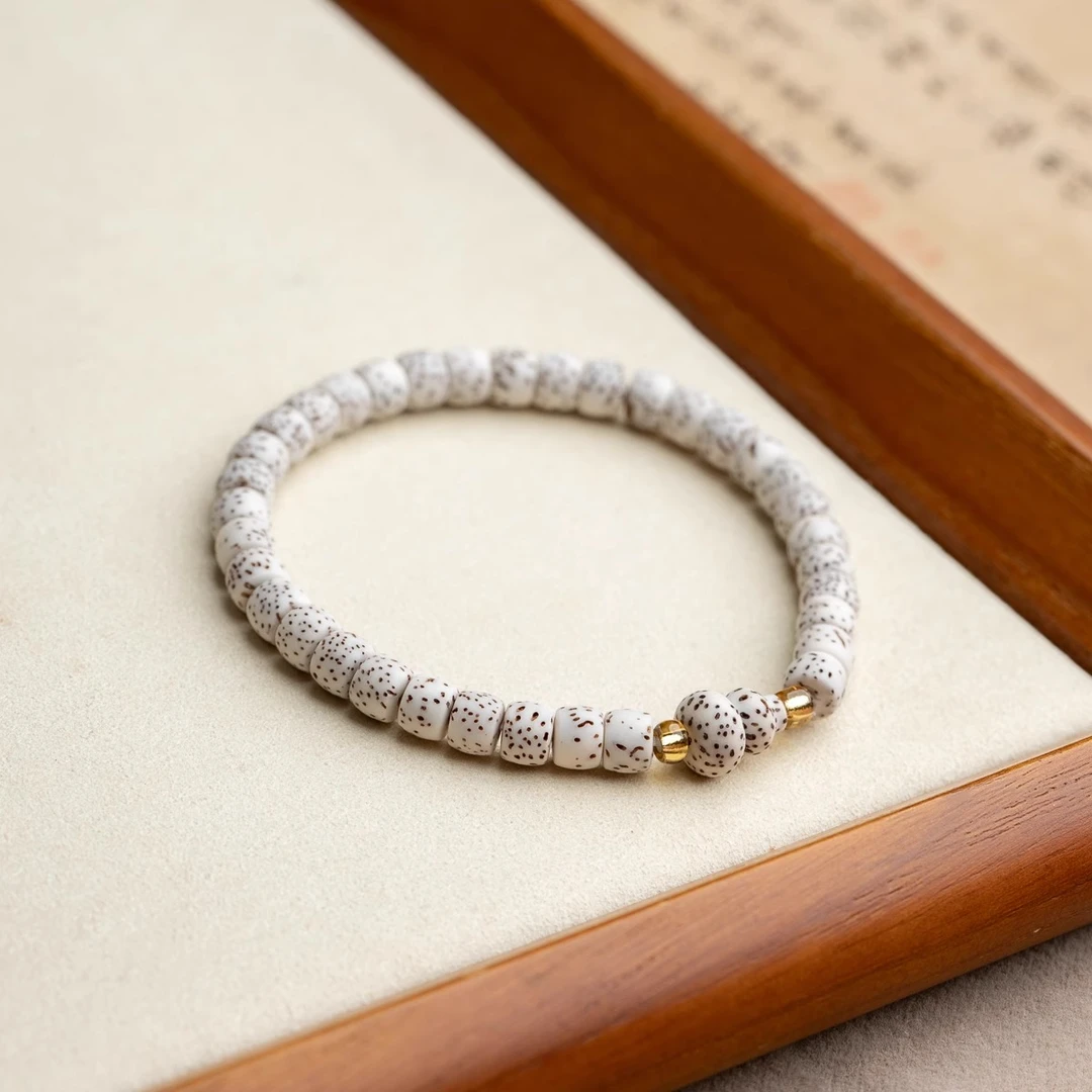 星月菩提4*5mm+单圈手串葫芦禅意天然菩提文玩简约百搭