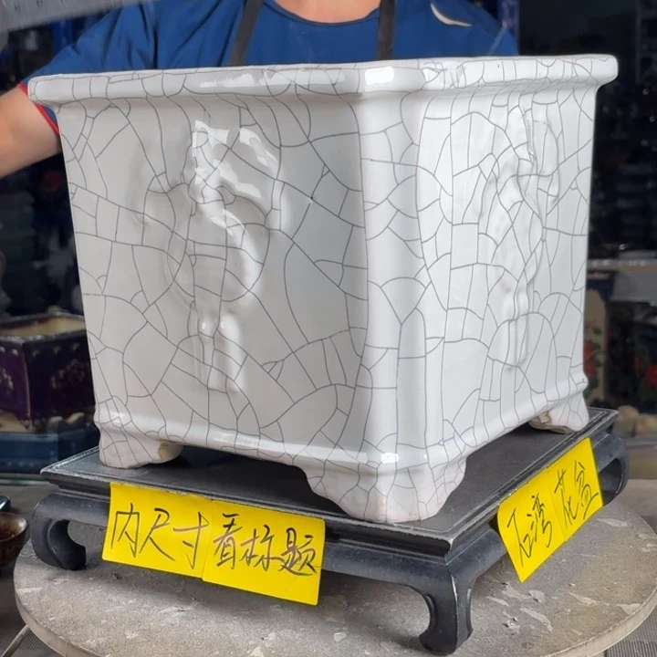 一风堂石湾花盆 内25*22修补痕迹微瑕